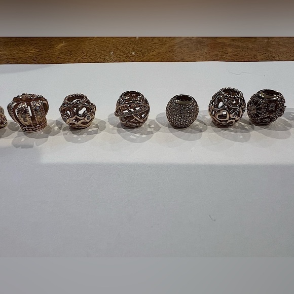 Authentic New Pandora 14k Gold and Diamond Charm Bracelet - Picture 9 of 17